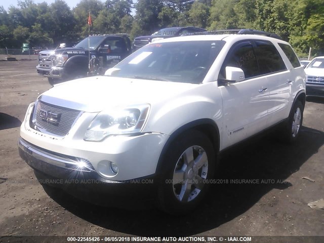 1GKEV33777J124714 - 2007 GMC ACADIA SLT-2 WHITE photo 2