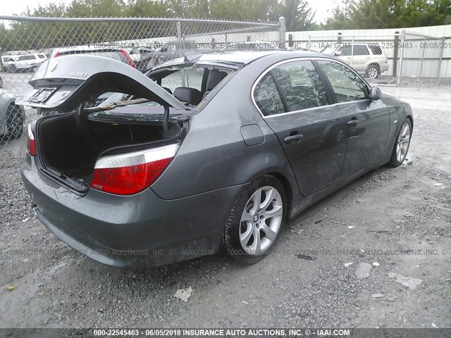 WBANB33575CN65969 - 2005 BMW 545 I GRAY photo 4