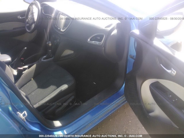 1C3CDFBB1FD267074 - 2015 DODGE DART SXT BLUE photo 5