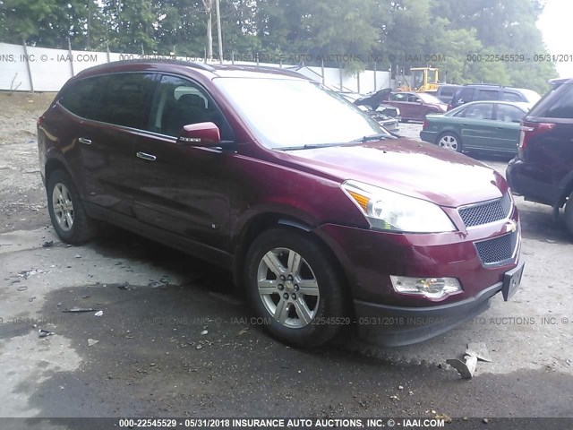 1GNLVFED4AS145679 - 2010 CHEVROLET TRAVERSE LT RED photo 1