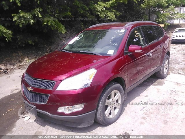 1GNLVFED4AS145679 - 2010 CHEVROLET TRAVERSE LT RED photo 2