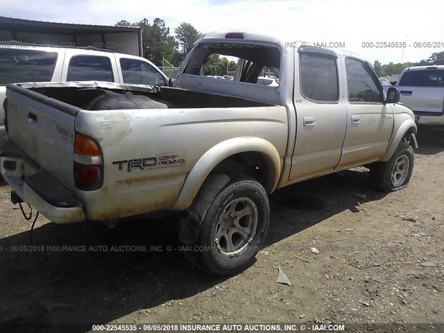 5TEHN72N64Z418445 - 2004 TOYOTA TACOMA DOUBLE CAB 银色 照片 4