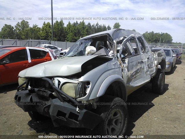 5TEHN72N64Z418445 - 2004 TOYOTA TACOMA DOUBLE CAB SILVER photo 6