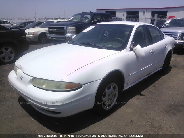 1G3NL52T4YC407752 - 2000 OLDSMOBILE ALERO GL WHITE photo 2