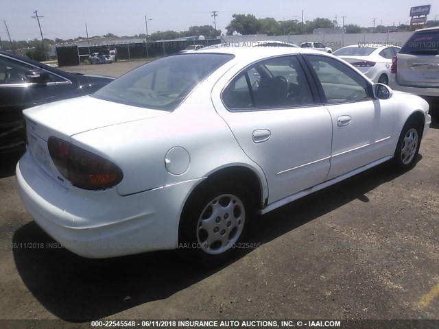 1G3NL52T4YC407752 - 2000 OLDSMOBILE ALERO GL WHITE photo 4