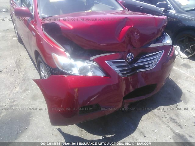 4T1BB46K99U076482 - 2009 TOYOTA CAMRY HYBRID RED photo 6