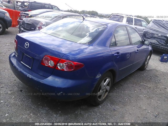 1YVFP80C845N13711 - 2004 MAZDA 6 I BLUE photo 4