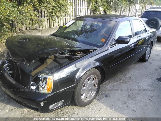 1G6KF57954U105661 - 2004 CADILLAC DEVILLE DTS BLACK photo 2