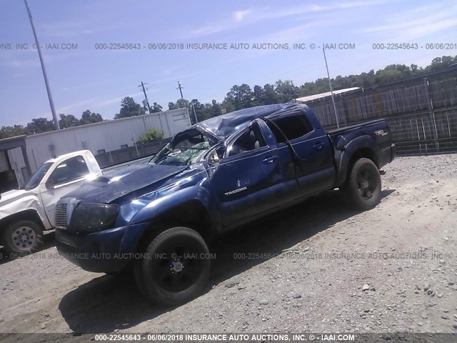 3TMLU42N05M002465 - 2005 TOYOTA TACOMA DOUBLE CAB BLUE photo 2