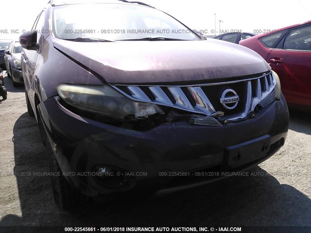 JN8AZ18U49W021682 - 2009 NISSAN MURANO S/SL MAROON photo 6