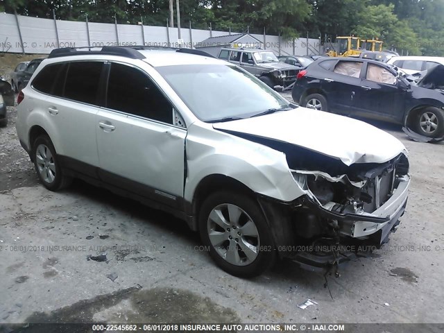 4S4BRBJC0B3415576 - 2011 SUBARU OUTBACK 2.5I LIMITED WHITE photo 1