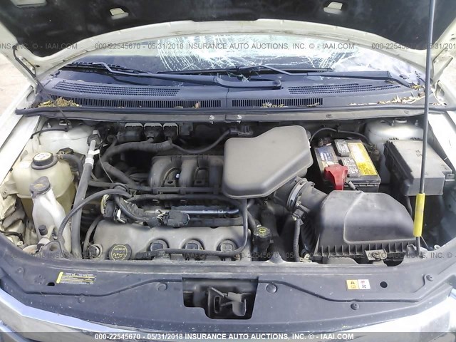 2FMDK49C57BB47161 - 2007 FORD EDGE SEL PLUS CREAM photo 10