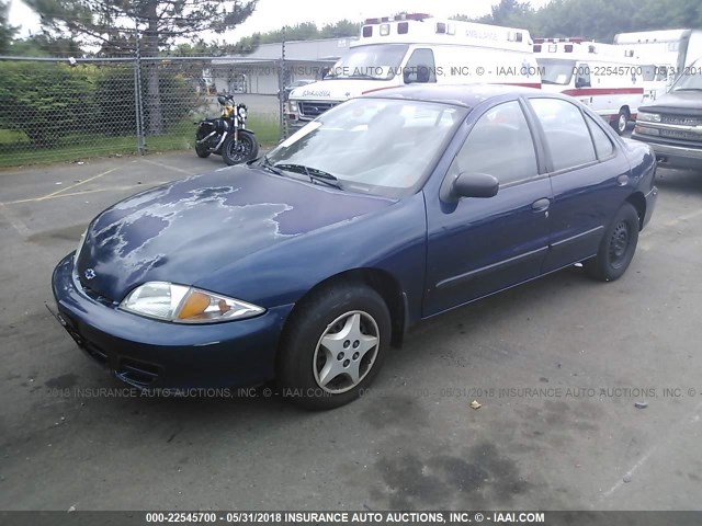 1G1JC524827109107 - 2002 CHEVROLET CAVALIER CNG BLUE photo 2