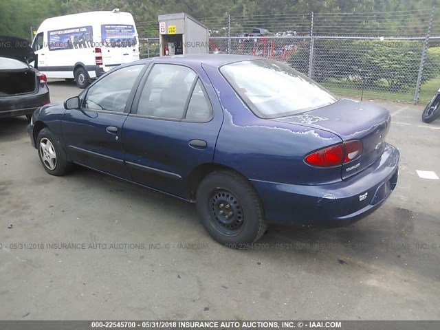 1G1JC524827109107 - 2002 CHEVROLET CAVALIER CNG BLUE photo 3