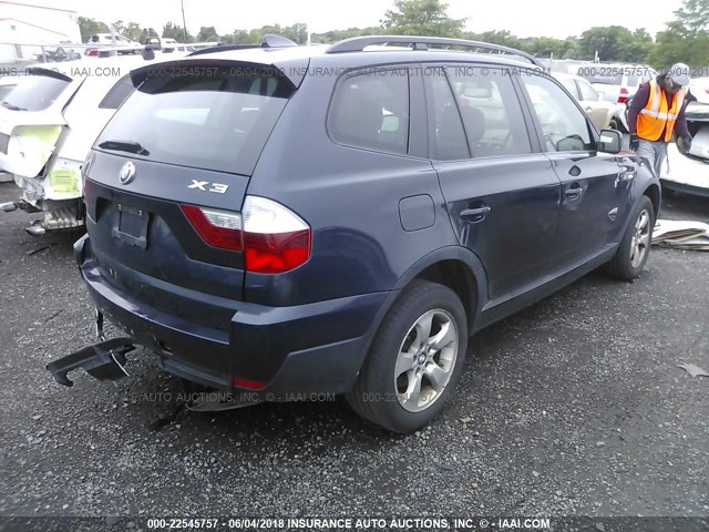 WBXPC93467WF27286 - 2007 BMW X3 3.0SI Dark Brown photo 4