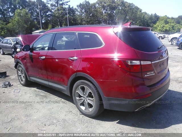 KM8SM4HFXFU099811 - 2015 HYUNDAI SANTA FE GLS RED photo 3