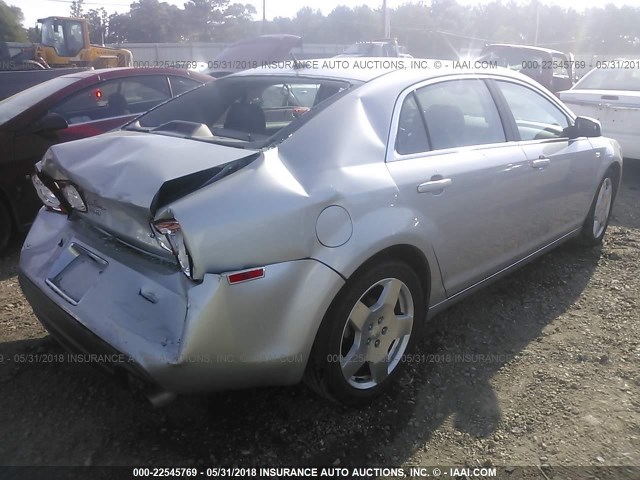 1G1ZJ57788F185596 - 2008 CHEVROLET MALIBU 2LT SILVER photo 4