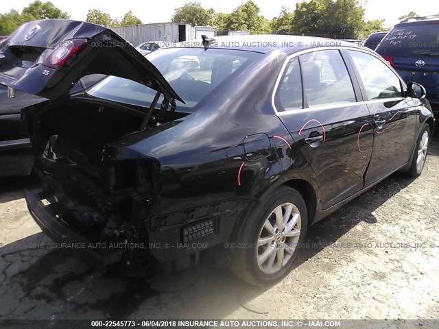 3VWRZ7AJ5AM026862 - 2010 VOLKSWAGEN JETTA SE/SEL BLACK photo 4