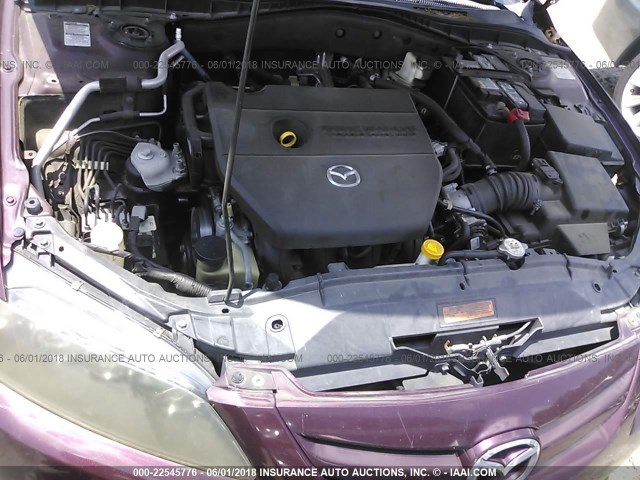 1YVHP80C475M43153 - 2007 MAZDA 6 I MAROON photo 10