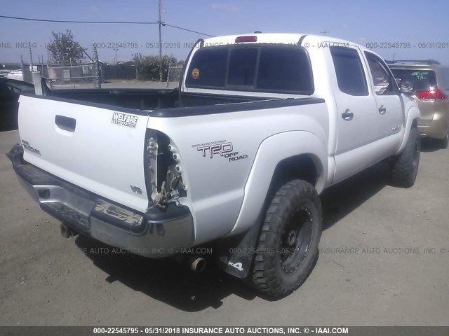 3TMLU4EN6BM078294 - 2011 TOYOTA TACOMA DOUBLE CAB თეთრი ფოტო 4