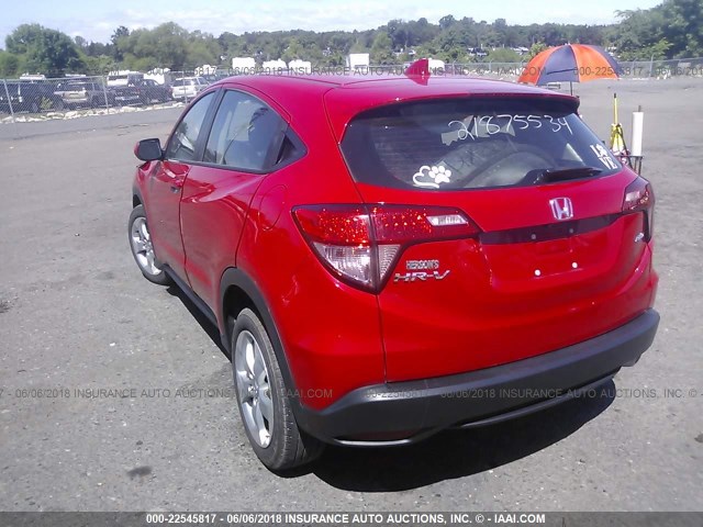 3CZRU6H35GM736236 - 2016 HONDA HR-V LX RED photo 3