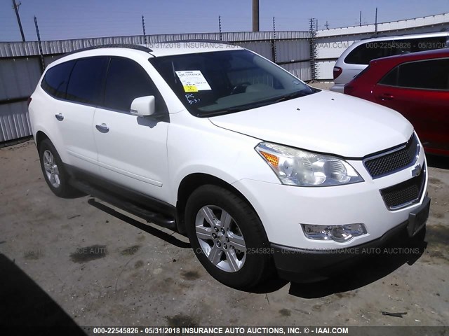 1GNKRGED0BJ168034 - 2011 CHEVROLET TRAVERSE LT WHITE photo 1