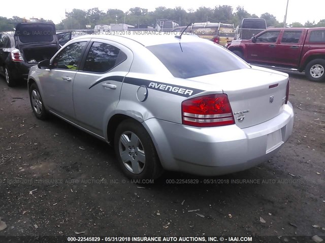 1B3CC4FB0AN174659 - 2010 DODGE AVENGER SXT SILVER photo 3