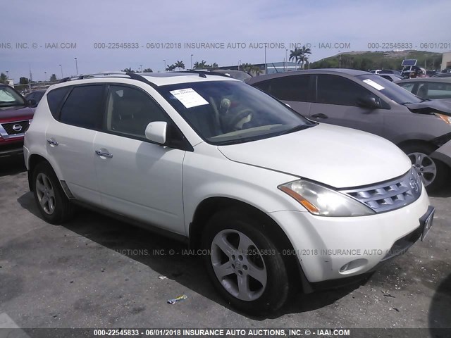 JN8AZ08T23W112894 - 2003 NISSAN MURANO SL/SE WHITE photo 1