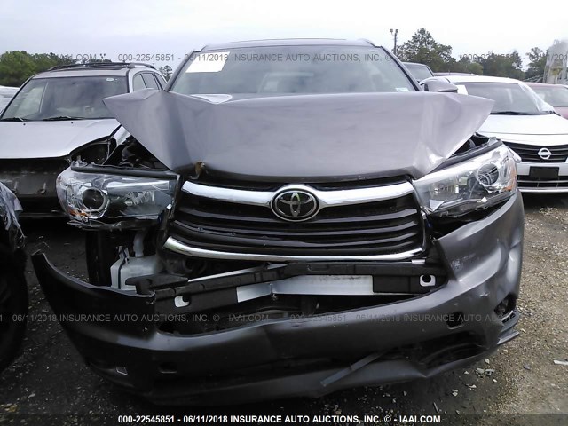 5TDKKRFH0FS042985 - 2015 TOYOTA HIGHLANDER XLE ყავისფერი ფოტო 6