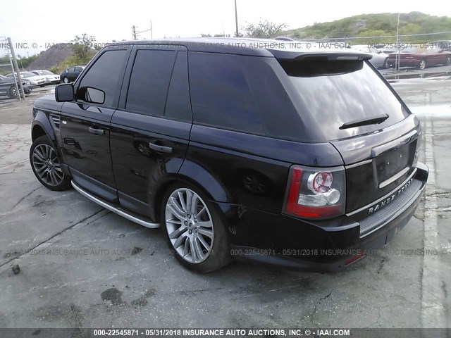 SALSK2D47AA224527 - 2010 LAND ROVER RANGE ROVER SPORT LUX BLACK photo 3