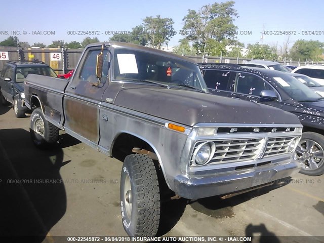 F26YKR66777 - 1973 FORD XLT  BROWN photo 1