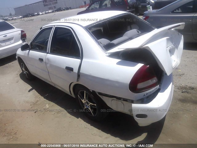 JA3AY26A4WU020776 - 1998 MITSUBISHI MIRAGE DE WHITE photo 3