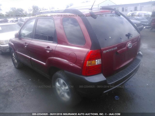 KNDJE723167253625 - 2006 KIA NEW SPORTAGE  RED photo 3