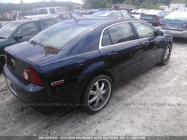 1G1ZG57B39F152168 - 2009 CHEVROLET MALIBU LS BLUE photo 4