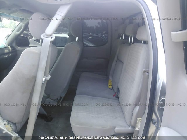 5TBRT34126S473836 - 2006 TOYOTA TUNDRA ACCESS CAB SR5 SILVER photo 8