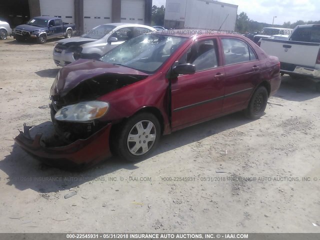 JTDBR32E130035188 - 2003 TOYOTA COROLLA CE/LE RED photo 2