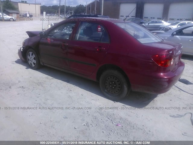 JTDBR32E130035188 - 2003 TOYOTA COROLLA CE/LE RED photo 3