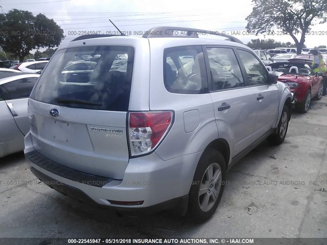 JF2SH6BC4AH915062 - 2010 SUBARU FORESTER XS SILVER photo 4