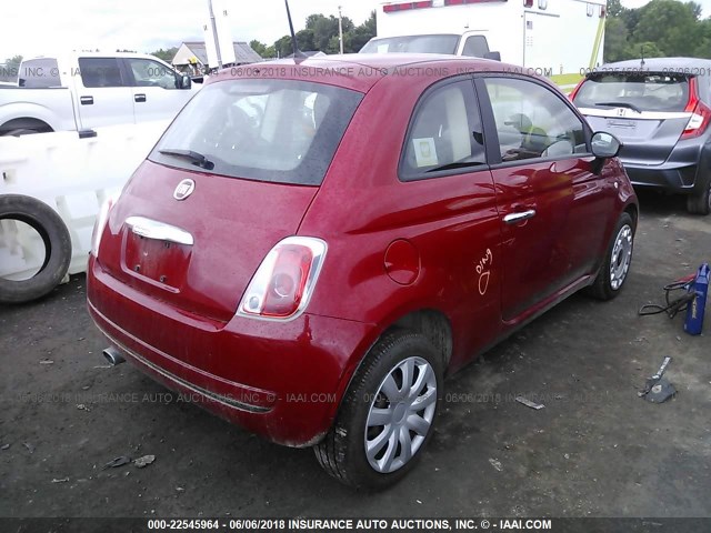 3C3CFFAR9CT280380 - 2012 FIAT 500 POP RED photo 4