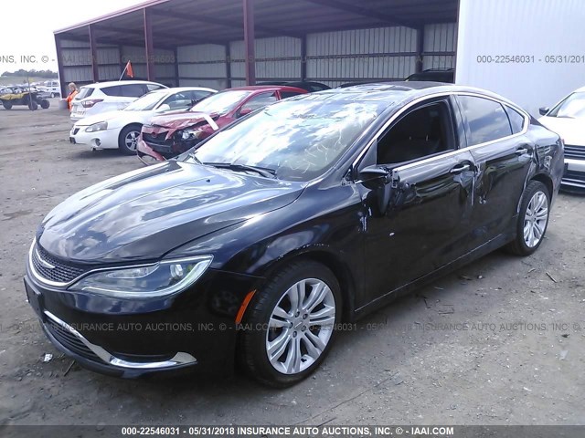 1C3CCCAB8FN760019 - 2015 CHRYSLER 200 LIMITED BLACK photo 2