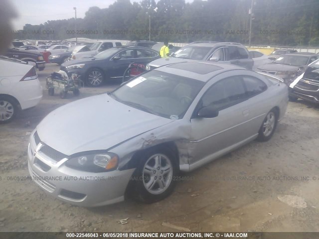 4B3AG42G54E151734 - 2004 DODGE STRATUS SXT SILVER photo 2