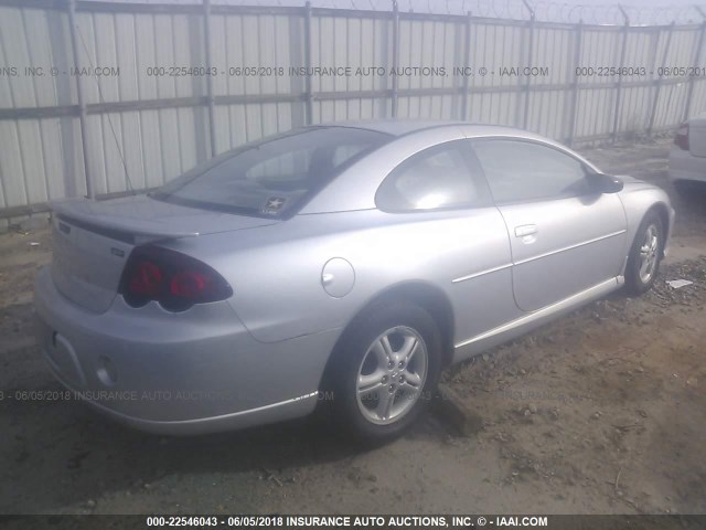 4B3AG42G54E151734 - 2004 DODGE STRATUS SXT SILVER photo 4