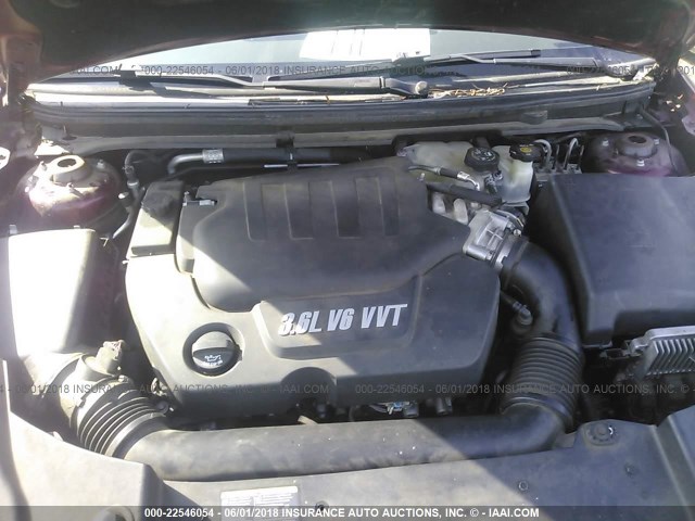 1G1ZK57739F157302 - 2009 CHEVROLET MALIBU LTZ 红色 照片 10