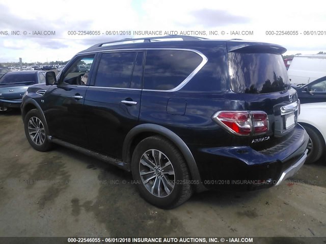 JN8AY2NC7H9500373 - 2017 NISSAN ARMADA SV/SL/PLATINUM Dark Blue photo 3