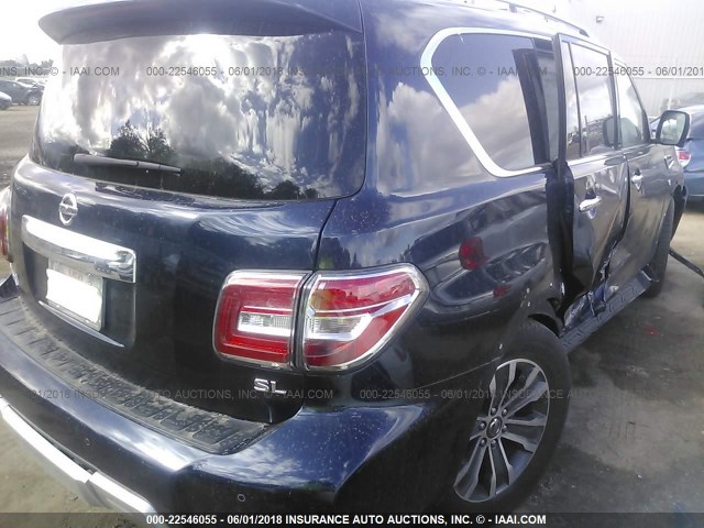 JN8AY2NC7H9500373 - 2017 NISSAN ARMADA SV/SL/PLATINUM Dark Blue photo 4