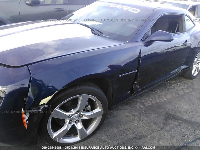 2G1FB1EV6A9170331 - 2010 CHEVROLET CAMARO LT BLUE photo 6