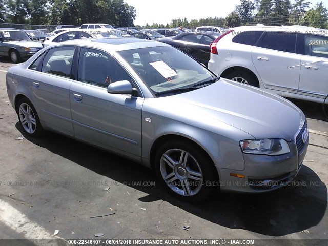 WAUAF78E87A076272 - 2007 AUDI A4 2/TURBO SILVER photo 1