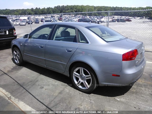 WAUAF78E87A076272 - 2007 AUDI A4 2/TURBO SILVER photo 3