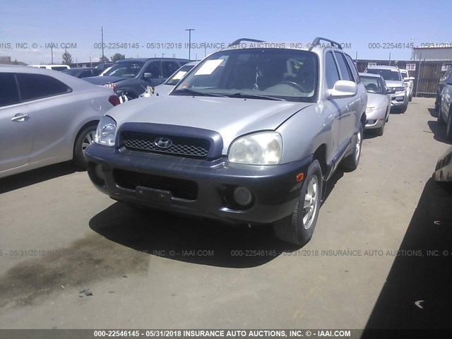 KM8SC13DX2U190305 - 2002 HYUNDAI SANTA FE GLS/LX SILVER photo 2