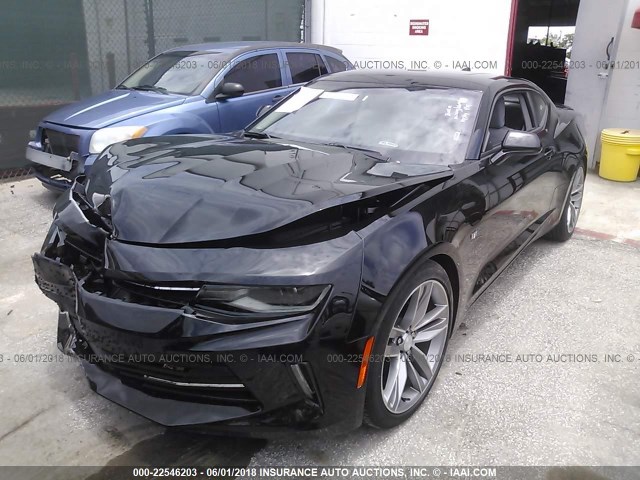 1G1FB1RS3J0146059 - 2018 CHEVROLET CAMARO LT BLACK photo 2